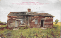 Lincoln Log Cabin Postcard (Front)