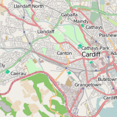 Location map Cardiff