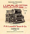 Lummus Cotton Gin Advertisement