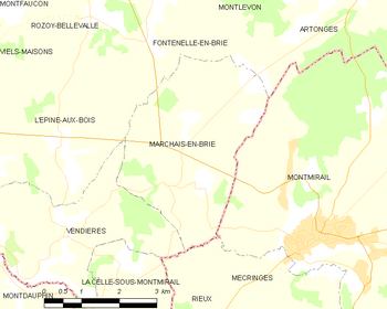 Map of Marchais-en-Brie