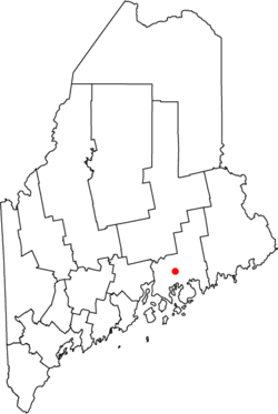 Location of city of Ellsworth in the state of Maine