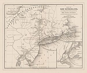 Map of New Netherland According to Charters Granted by States General on 1614 and 1621