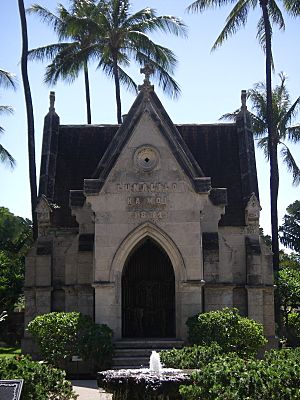 Mausoleum of King Lunalilo, on the grounds of Kawaiahao church