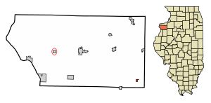 Location in Mercer County, Illinois