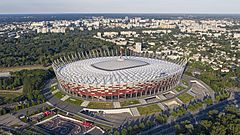 National Stadium Warsaw aerial view 2