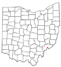 Location of Marietta in Ohio
