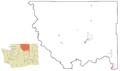 Okanogan County Washington Incorporated and Unincorporated areas Elmer City Highlighted