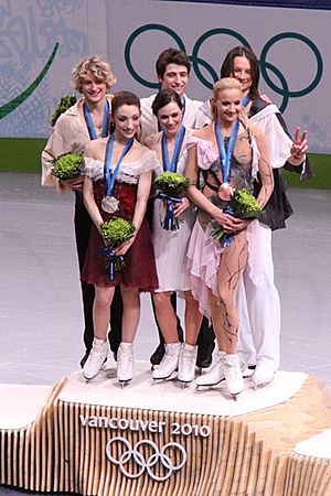 Olympics 2010 Ice Dance podium