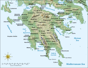 Peloponnese Middle Ages map-en