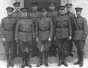 Pershing and his General Staff at Headquarters, Chaumont