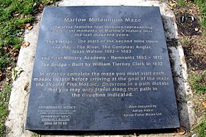 Plaque for Marlow Millennium Maze, Marlow, Buckinghamshire - geograph.org.uk - 2556565