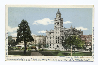 Portsmouth Square and Hall of Justice, San Francisco, Calif (NYPL b12647398-67557)f
