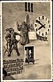 Postkarte Nuernberg Fresko am Haus Adolf Hitlerplatz 12 Trau keinem Fuchs auf gruener Heid und keinem Jud auf seinem Eid Martin Luther Stoja Verlag Anti-Jewish Nazi Rally Postcard 1930s No known copyright