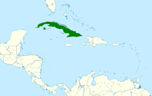 Pyrrhulagra nigra map.svg