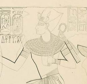 Detail of Ramesses X   a sketch of KV18 by Karl Richard Lepsius