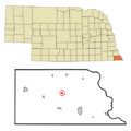 Richardson County Nebraska Incorporated and Unincorporated areas Verdon Highlighted