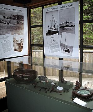 SS Pomona display, Fort Ross State Historic Park, Fort Ross, CA 7-5-2010 5-23-24 PM
