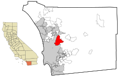 Location in San Diego County