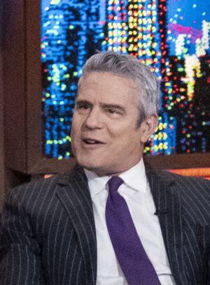 Second Gentleman Doug Emhoff in an interview with host Andy Cohen and actress Da’Vine Joy Randolph at Bravo’s “Watch What Happens Live with Andy Cohen” studio on February 15, 2024 in New York (cropped).jpg