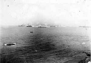 Ships of International Squadron salute Queen Victoria's Jubilee 22 June 1897