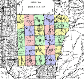 Simeon DeWitt Twenty Townships c.1792
