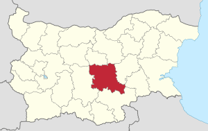Location of Stara Zagora Province in Bulgaria