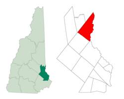 Location in Strafford County, New Hampshire