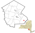 Sullivan County New York incorporated and unincorporated areas Wurtsboro highlighted