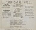 Temperance song hand book