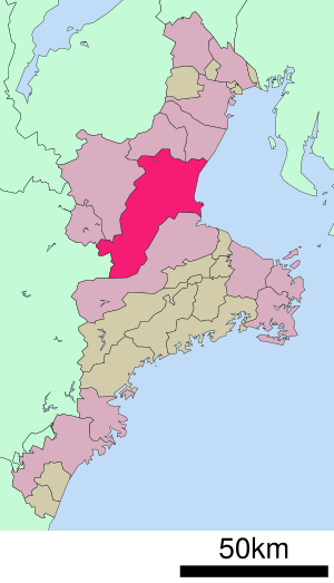 Location of Tsu in Mie