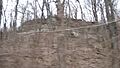 Tyler lime quarry wall, blurry