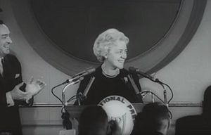 U.S. Senator Margaret Chase Smith announcing candidacy for the President of the United States