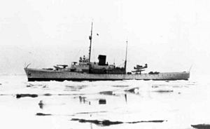 USCGC Duane (WPG-33) off Greenland with SOC 1940