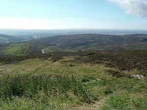 View south from the Cairn O'Mount