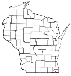 Location of Lake Shangrila, Wisconsin