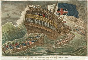 Wreck of the Travers, East-Indiaman, on a Rock near Sunken Island RMG PU6377.jpg