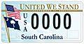 2008 South Carolina license plate United We Stand