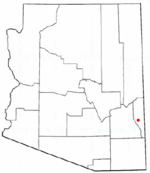 Map of Clifton in the Greenlee County of the state of Arizona