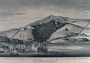 A South West View of Fort Royal in the Island of Guadaloupe RMG PX8832