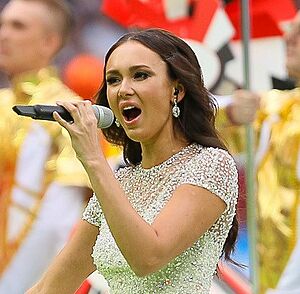 Aida Garifullina at the 2018 FIFA World Cup opening ceremony