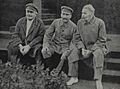Avel Enukidze Joseph Stalin and Maxim Gorky Red Square 1931