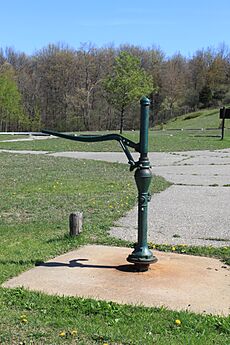 Baker Monitor cast iron hand well pump Highland Recreation Area Michigan