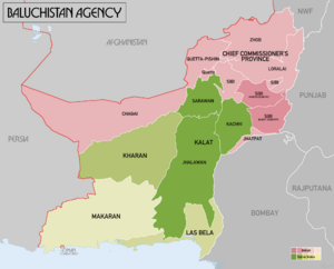 Baluchistan Agency 1931 Map