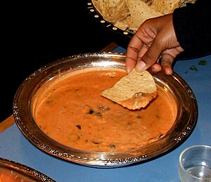 Bean dip with tortilla chips