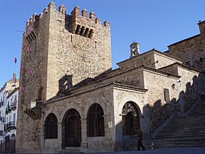 Caceres torre de Bujaco ermita de la Paz