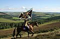 Carrying the Royal Burgh Flag on Peat Hill - geograph.org.uk - 1354482