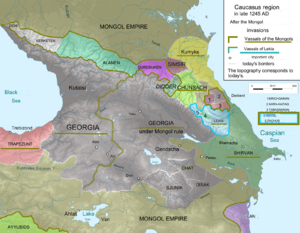 Caucasus 1245 AD map en