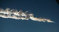 Chelyabinsk meteor trace 15-02-2013