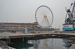 Collapsed section of Waterfront Park (Pier 58), Seattle