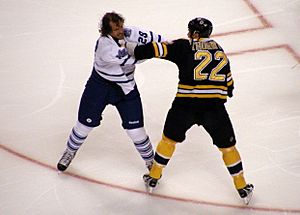 Colton Orr and Shawn Thornton fight